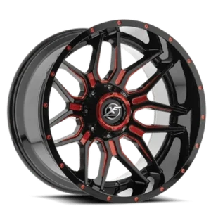 XF Off-Road – XF-222 – Black – 20″x10″ -24mm – Summer Wheels – XF-222201051271397-24GBMLR